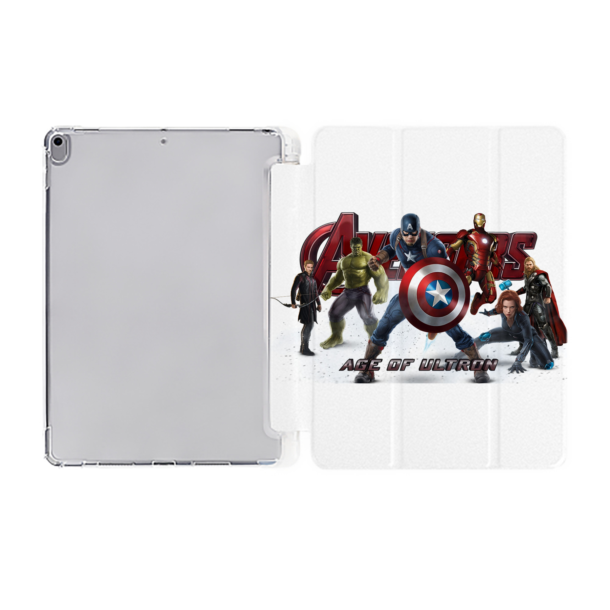 （画像用） アベンジャーズ The Avengers IPad ケース ペン収納付き 三つ折りスタンド PUレザー×シリコン 対応機種9.5/10.5/10.9インチ